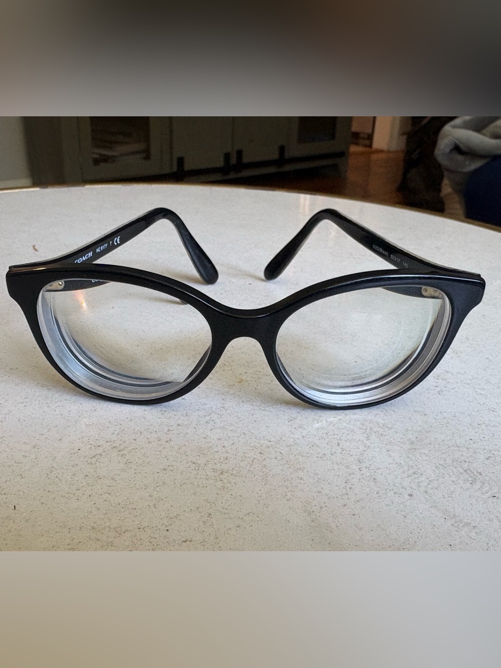 Coach Black Gloss Cat-Eye Glasses